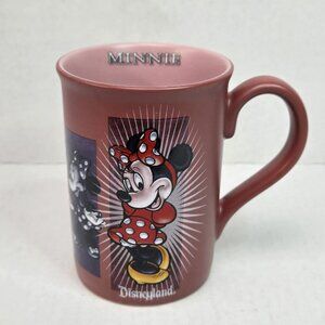Walt Disney World Vintage Minnie Mouse Coffee Cup Pink Mauve 12oz Pottery Mug